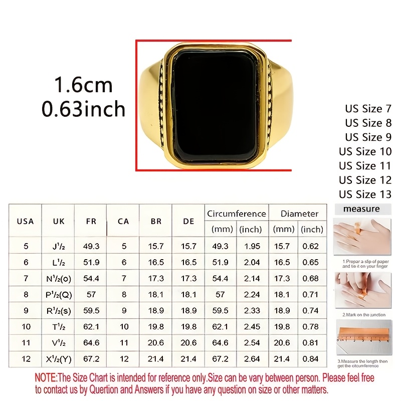 Women's Vintage Square Black Onyx 14K Gold Plated Ring